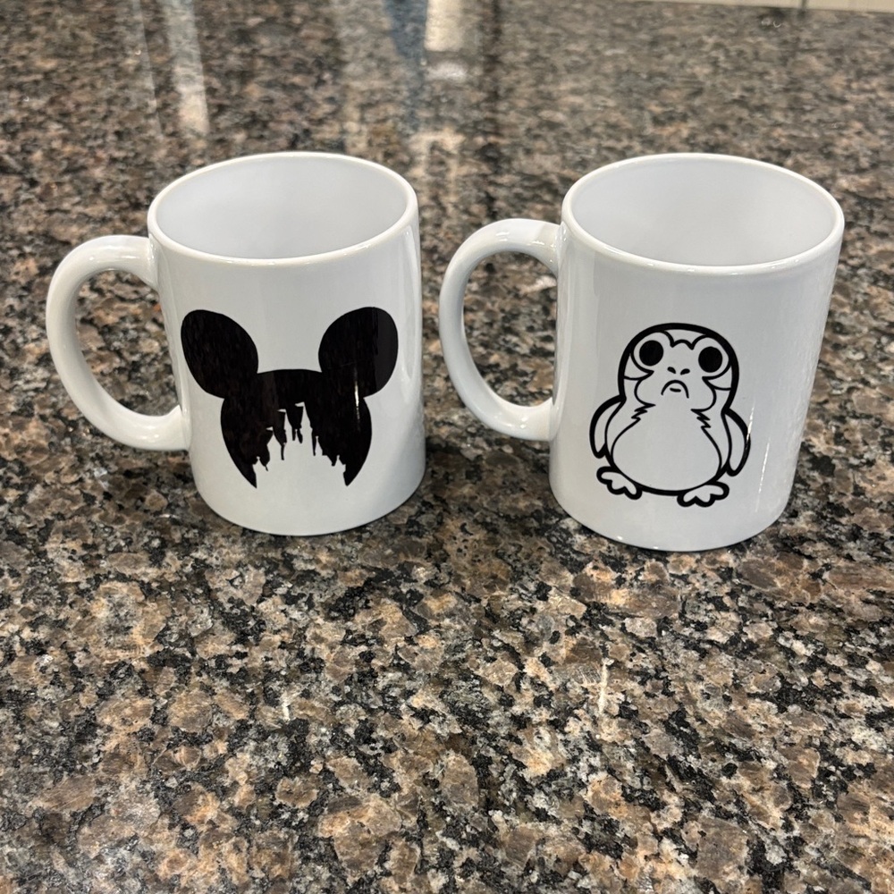 Disney Black and White Character Mug Set